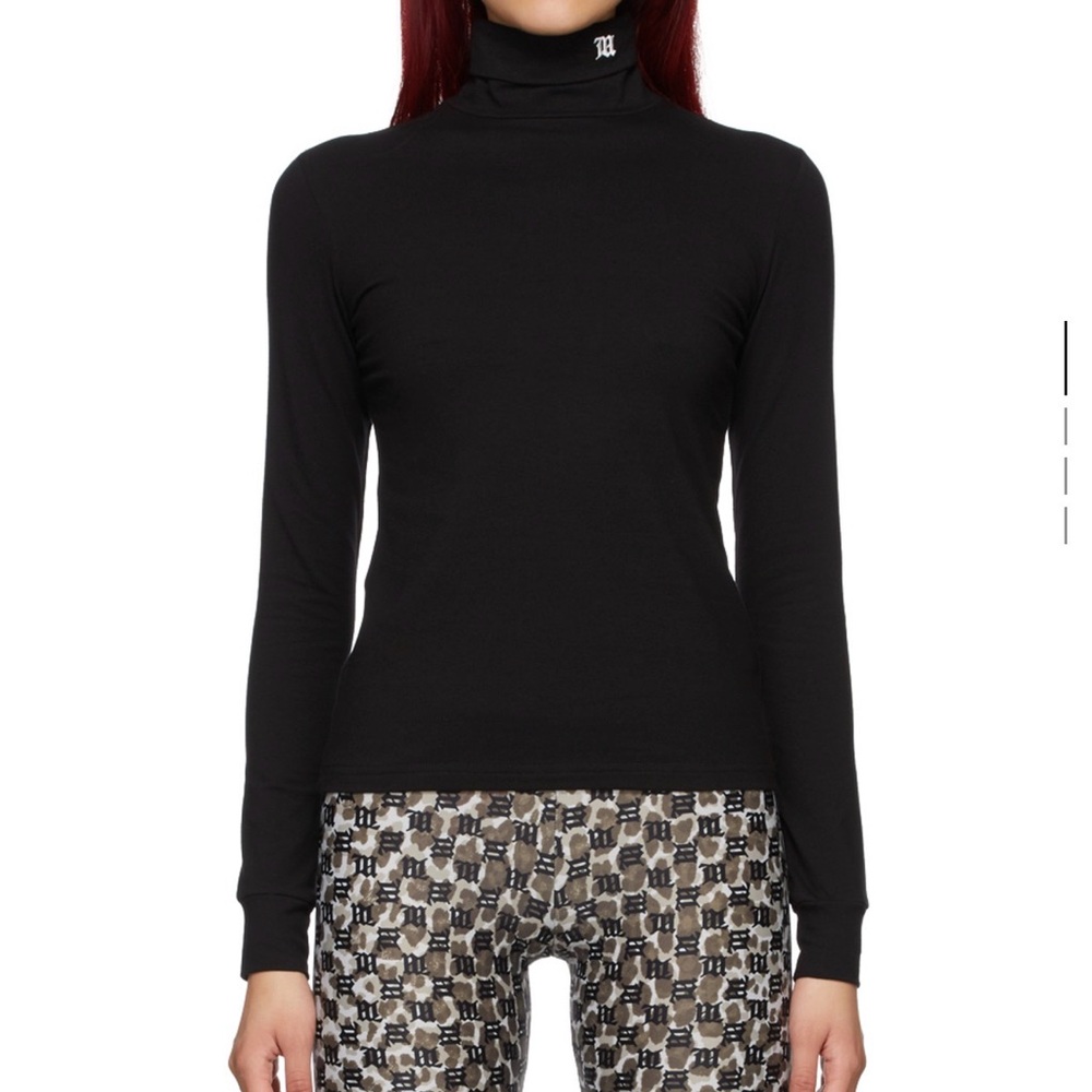 MISBHV Black Monogram Turtleneck Long